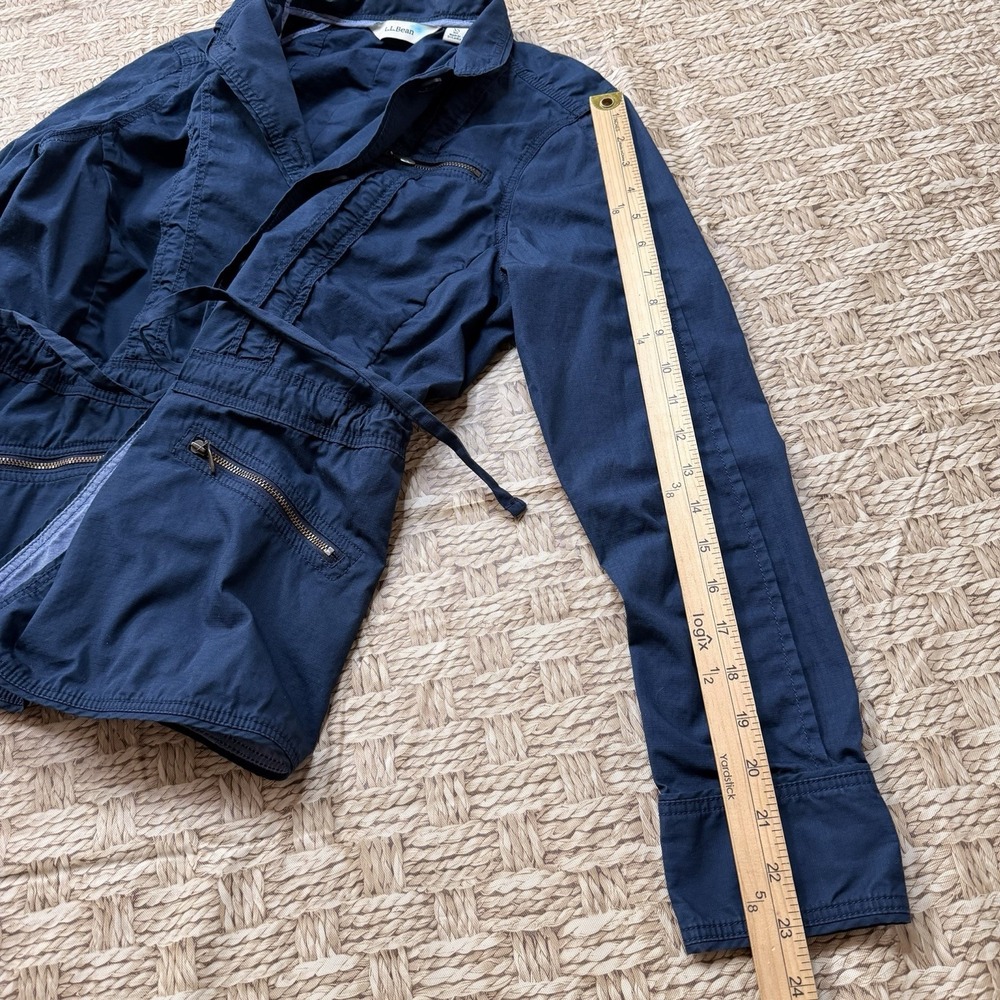 L.L. Bean BeanFlex Utility Outdoor Jacket- Women's XS Navy Drawcord Waist/Cotton - Picture 15 of 16